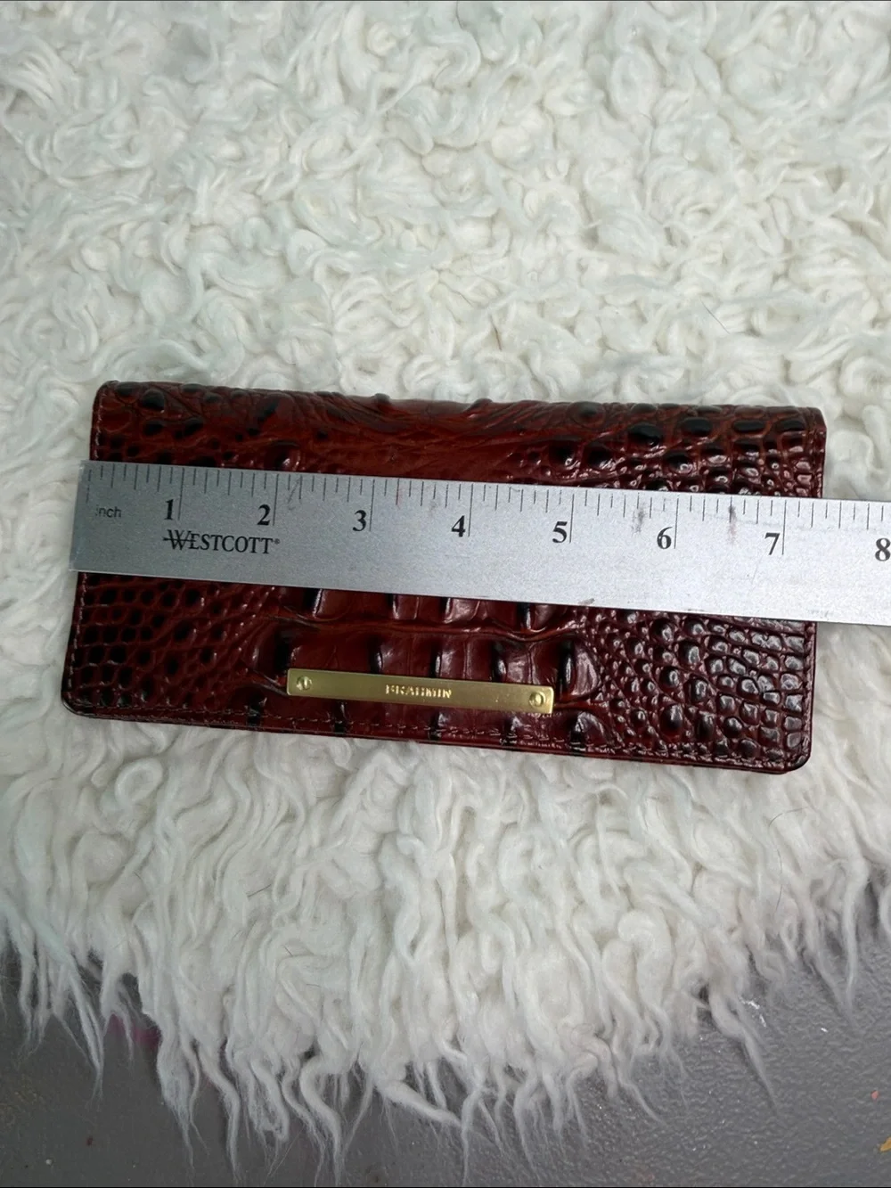 Brahmin Ady -Embossed Leather  Wallet  with Gold Hardware